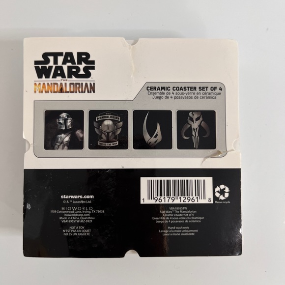 Mandelorian 4 piece coaster set with helmet coffee cup! - Picture 11 of 14